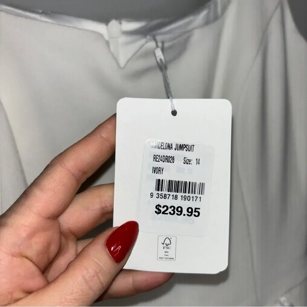 NWT Review Barcelona Jumpsuit in Ivory